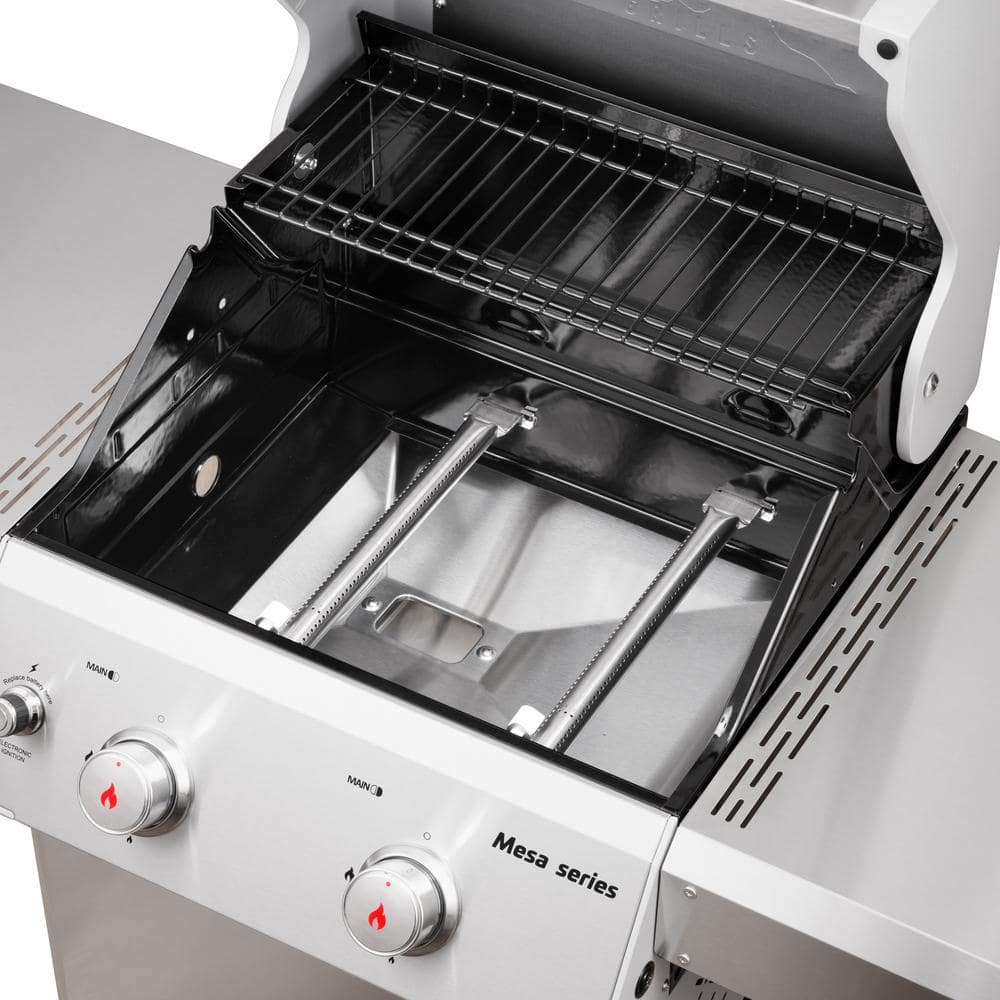 Mesa 2-Burner Stainless Steel Propane Gas Grill with LED Controls