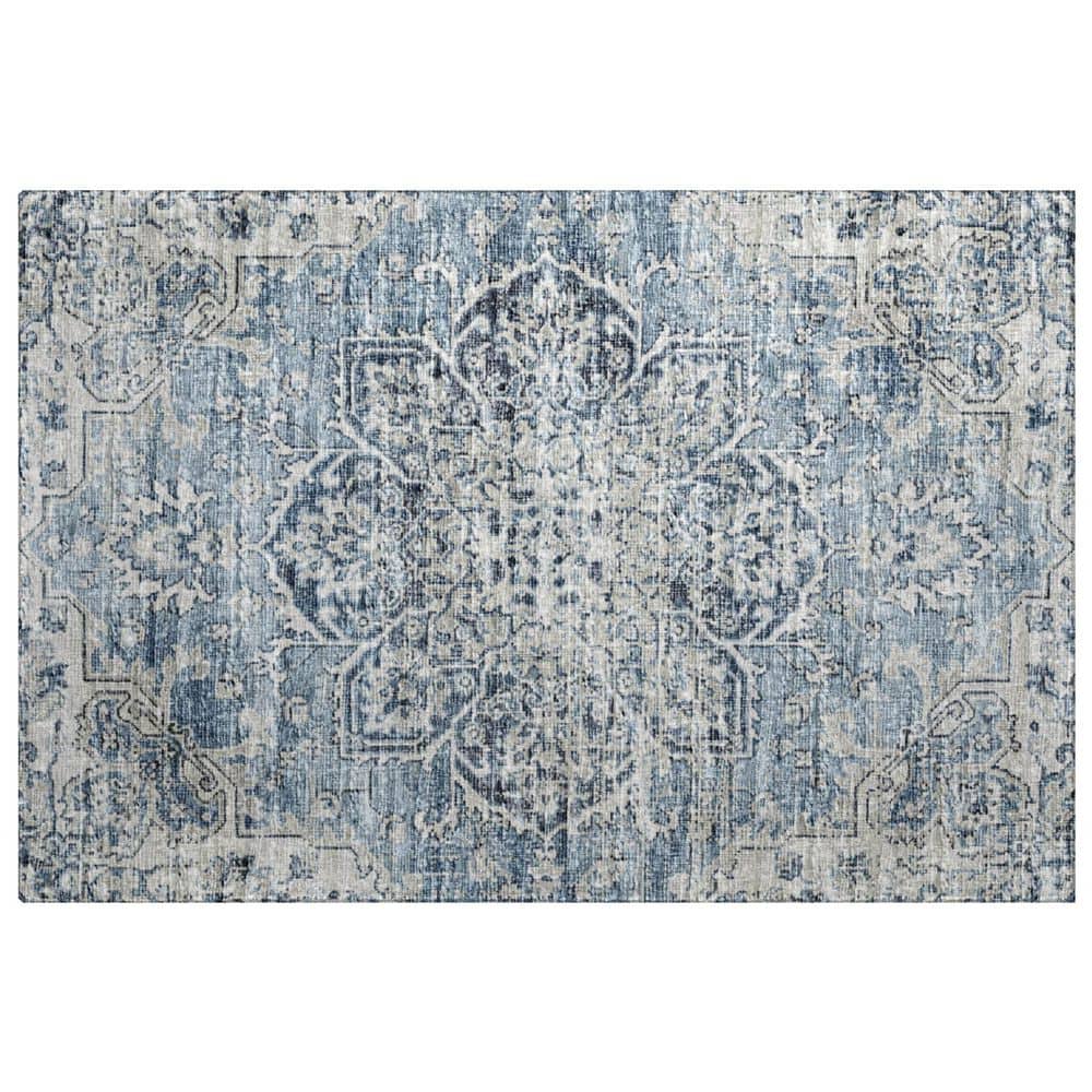 Dream Shag Premium Machine Washable Abstract ADS93 Blue 3 ft. x 4 ft. Area Rug price history on PriceWatchPro