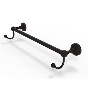 Waverly Place Collection 30 in. Towel Bar with Integrated Hooks in Oil Rubbed Bronze