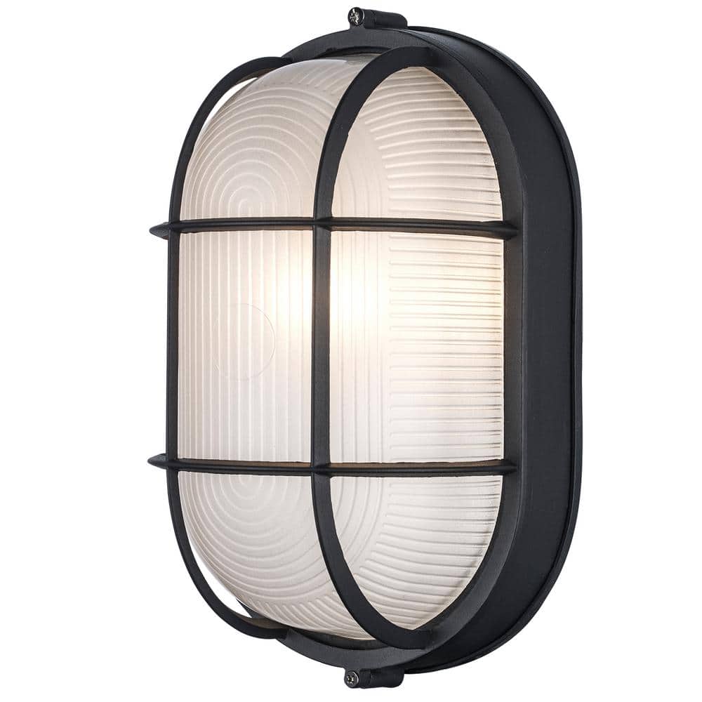 Aria Sleek Black Cast Aluminum 11'' Outdoor Bulkhead Light