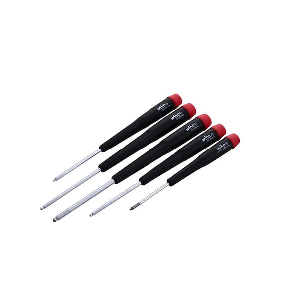 Precision Ball End Hex Screwdriver Set-Metric (5-Piece)