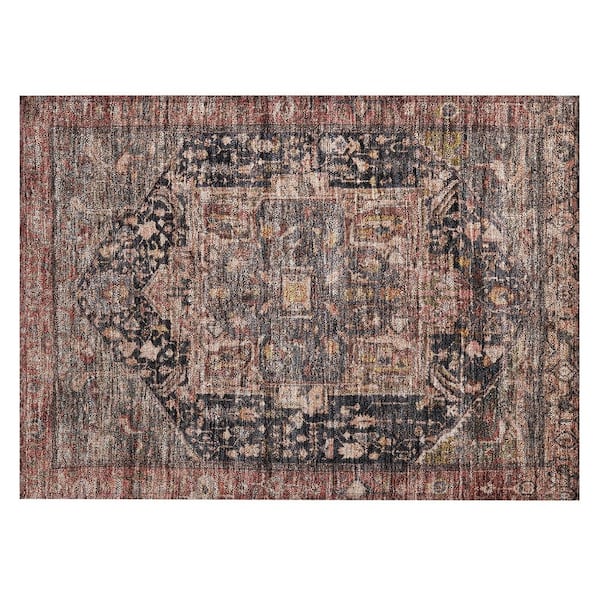 Chantille Machine Washable Indoor/Outdoor Abstract ACN1240 Charcoal 1 ft. 8 in. x 2 ft. 6 in. Area Rug