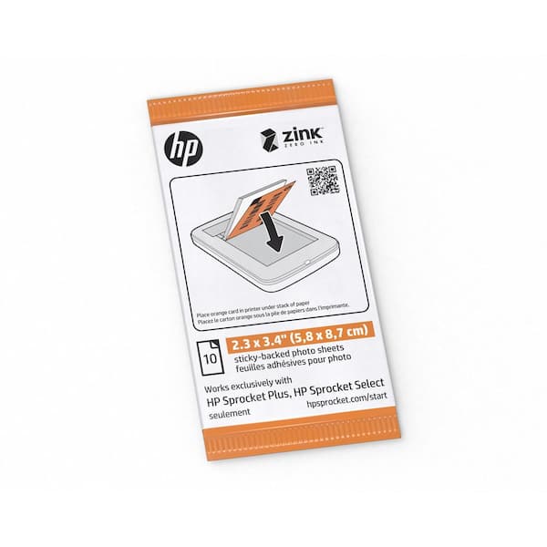 At give tilladelse liste Surrey HP Sprocket 2.3 x 3.4" Premium Zink Sticky Back Photo Paper (20 Sheets)  Compatible with Sprocket Select/Plus Printers HPIZL2X320 - The Home Depot