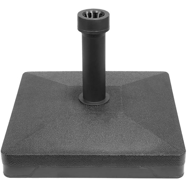 Barton 17.5 in. W 5 lbs. Patio Umbrella Base Water Filled Weight Portable in Black Plastic Outdoor Parasol Stand Holder