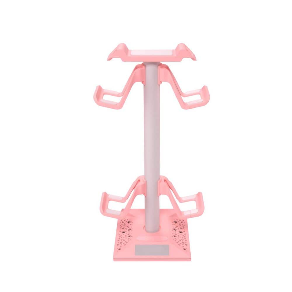RGB Headphone Stand, Desk Gaming Headset Holder Hanger Rack with 3 USB Charging Port and 2 Outlet