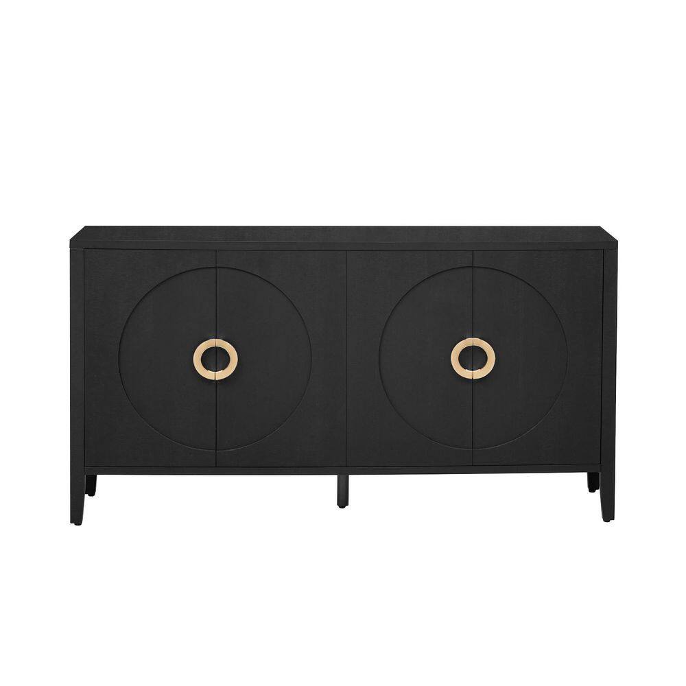 59.8 in. W x 15.7 in. D x 32 in. H Black Linen Cabinet with Textured Finish price history on PriceWatchPro