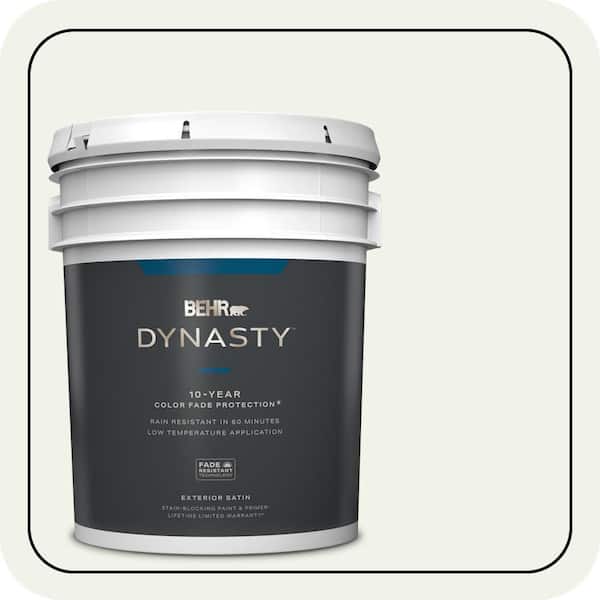BEHR DYNASTY 5 gal. #BWC-05 Quiet Whisper Satin Enamel Exterior Stain-Blocking Paint & Primer