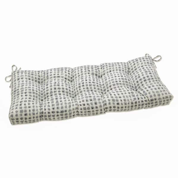 Pillow Perfect Novelty Rectangular Outdoor Bench Cushion in Gray