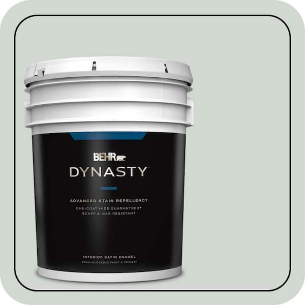 BEHR DYNASTY 5 gal. Home Decorators Collection #HDC-CT-23 Wind Fresh White Satin Enamel Interior Stain-Blocking Paint and Primer