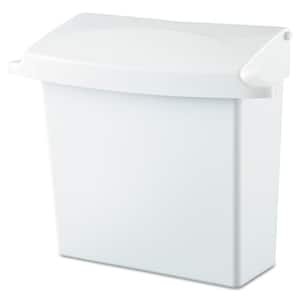 White Sanitary Napkin Receptacle with Rigid Liner