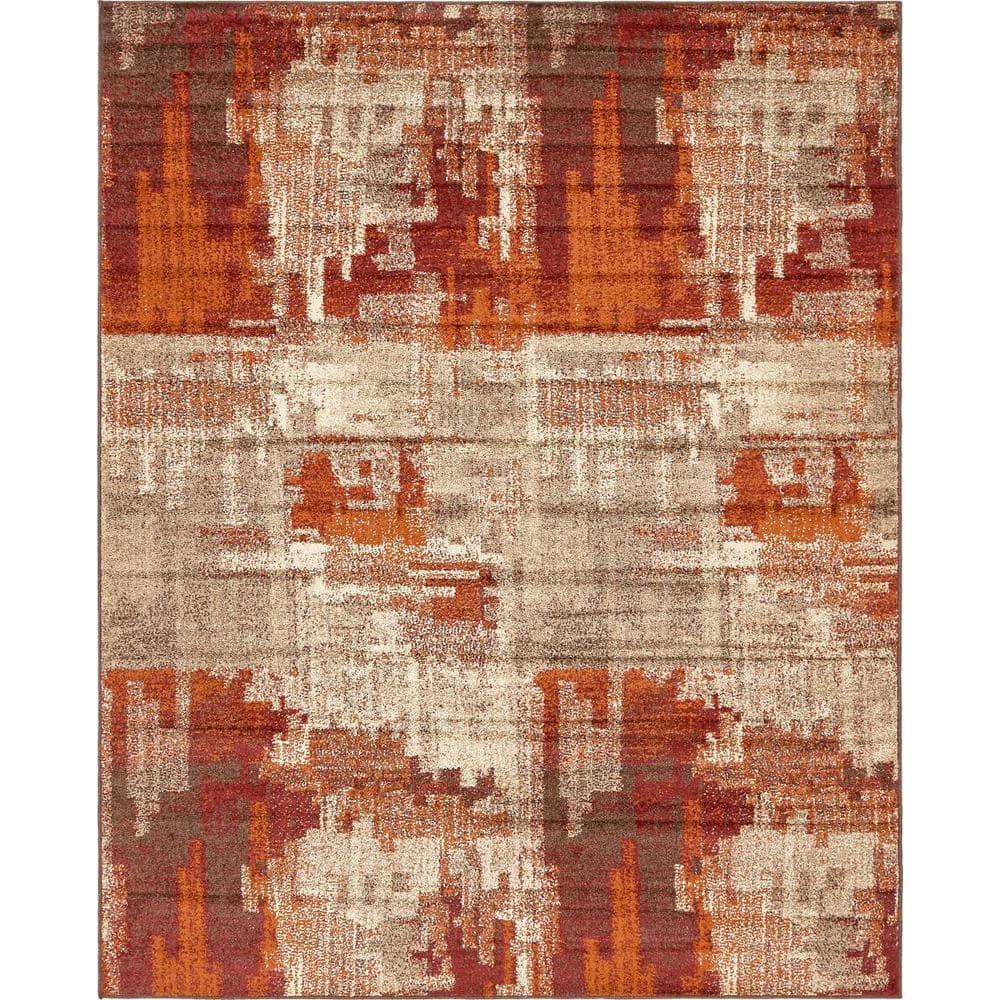 Unique Loom Autumn Cinnamon Multi 8' 0 x 10' 0 Area Rug 3138125 The