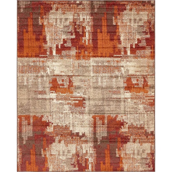 Unique Loom Autumn Cinnamon Multi 8' 0 x 10' 0 Area Rug