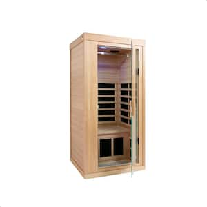 1-Person Sauna with LCD Display, Touch Control, Bluetooth and LED Reading Lights