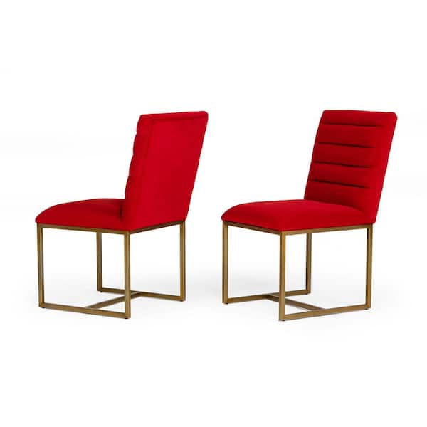 Barker Burnt Orange and Brush Gold Dining Chair (Set of 2)