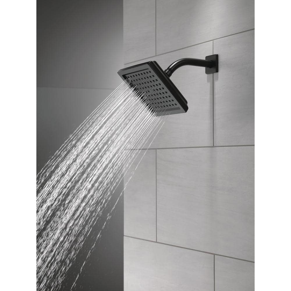 Matte Black Square Wall Mounted Rain Shower Head