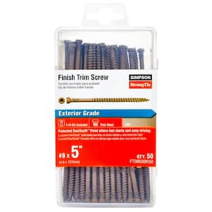 9 x 5 in. Quik Guard, Tan, T10 6-Lobe, Trim Head, Wood Screw (50-Pack)