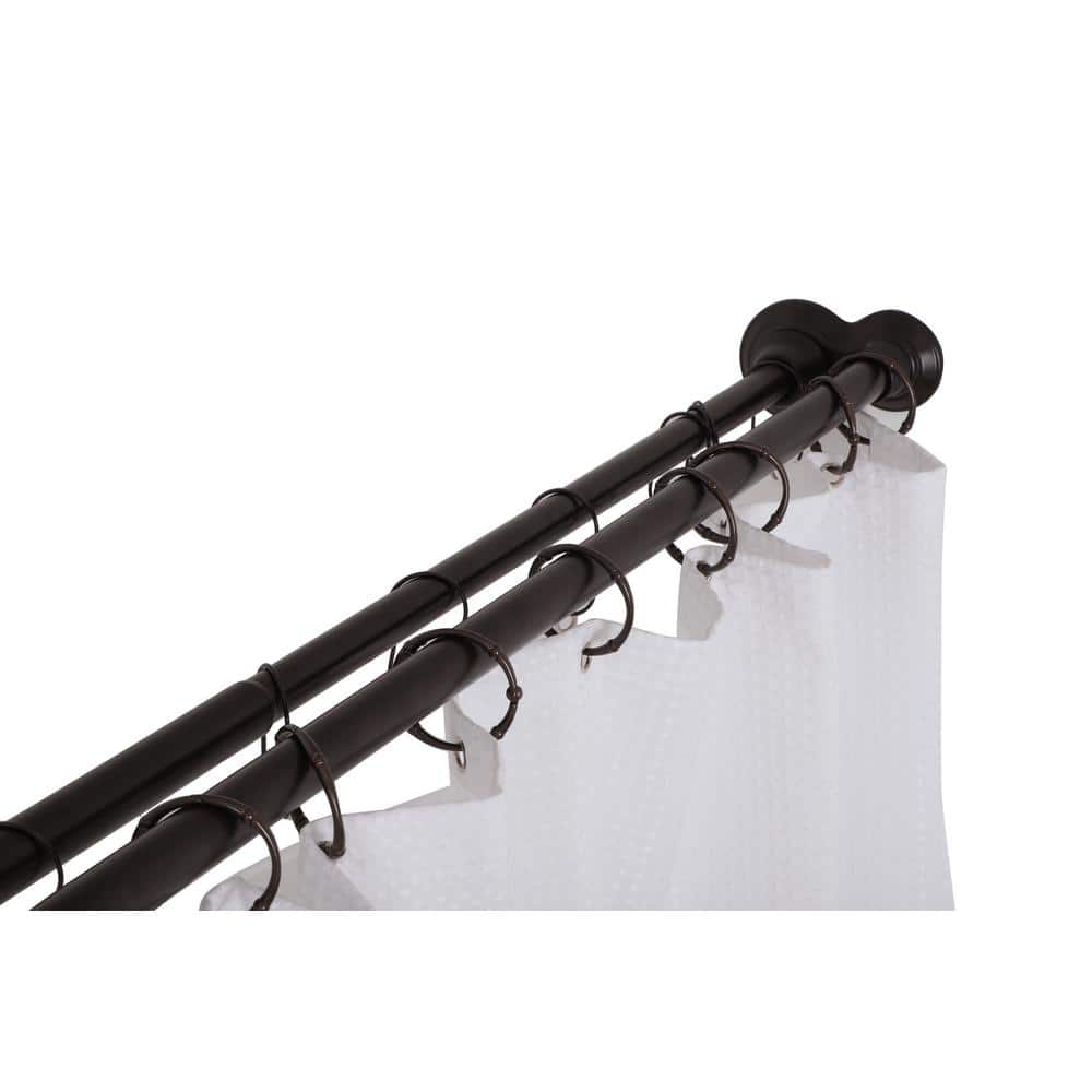 Oil Rubbed Bronze Double Tension Shower Curtain Rod