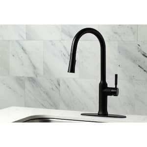 Kaiser Single-Handle Pull-Down Sprayer Kitchen Faucet in Matte Black