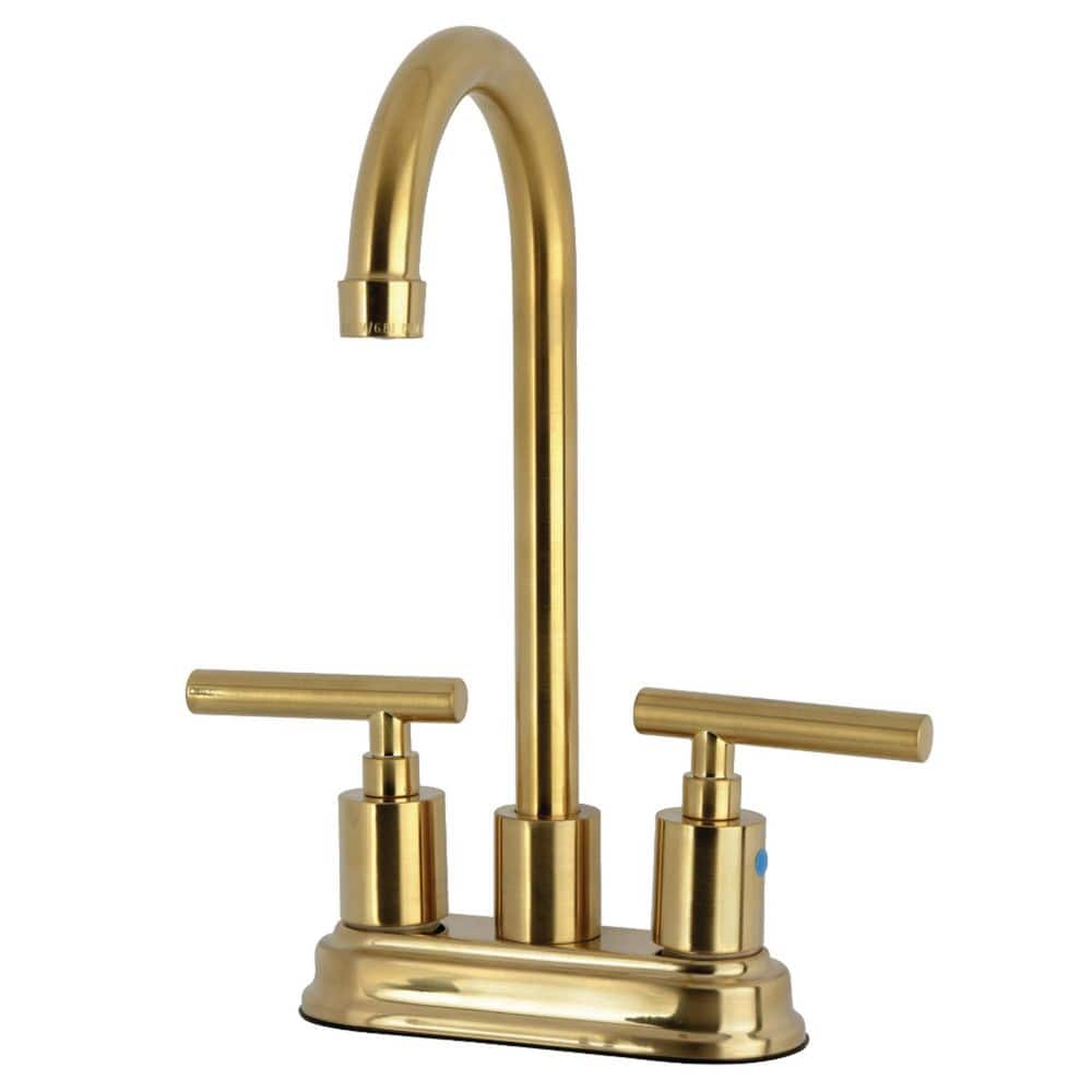 Manhattan 2-Handle Deck Mount Bar Prep Faucet in Brushed Brass price history on PriceWatchPro