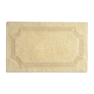 Solid Reversible Yellow 17 in. x 24 in. Bath Mat
