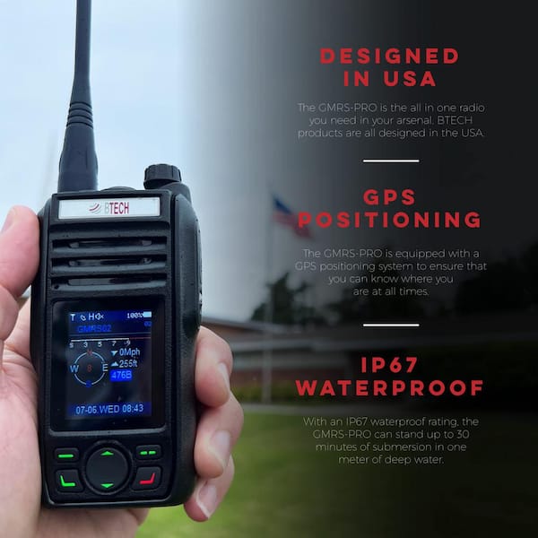 Lukyamzn Ultimate 100 Mile Range Rechargeable Waterproof Digital 2-Way Radio with Charging Cable and App PH00327B022