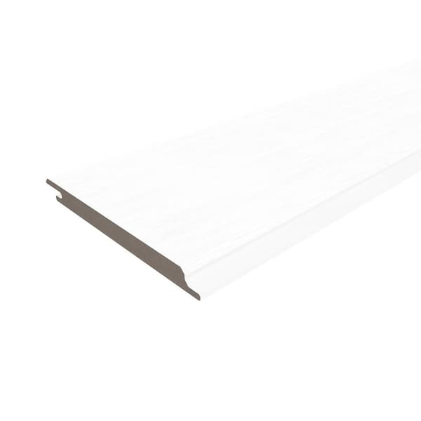 All Weather Siding Pro 5.59 in. x 192 in. Straight Grain Arctic Snow Composite Lap Siding