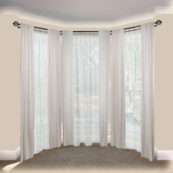 Bay Window Double Curtain Rod 20, Bay Window Curtain Rods
