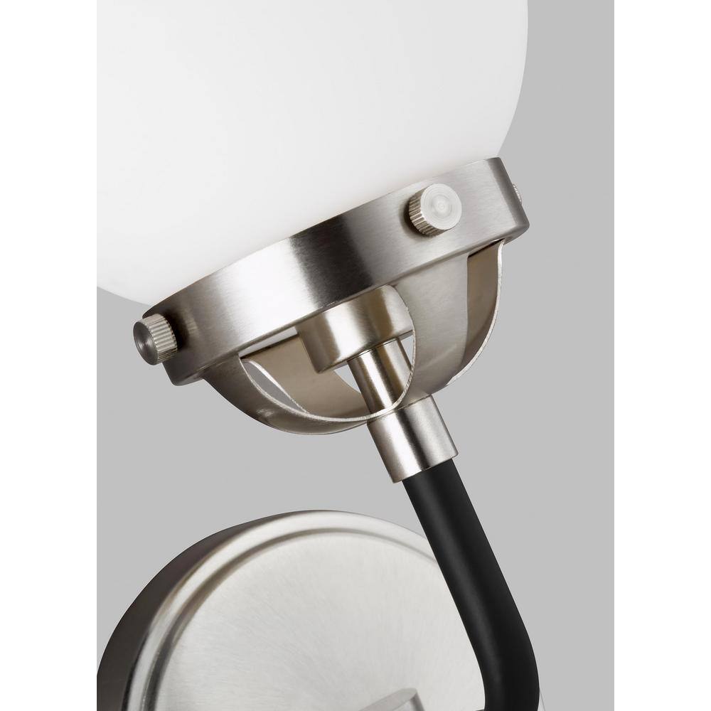 Cafe Elegance 11.75" Brushed Nickel 1-Light Wall Sconce