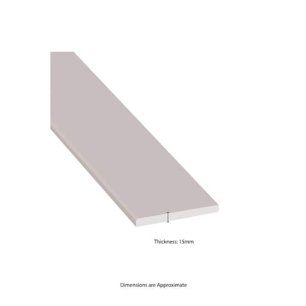 Single Beveled Specialty 6 in. x 73 in. Polished Engineered White Marble Look Threshold Tile (6.09 ln. ft./Each) Single Beveled Specialty 6 in. x 73 in. Polished Engineered White Marble Look Threshold Tile (6.09 ln. ft./Each)