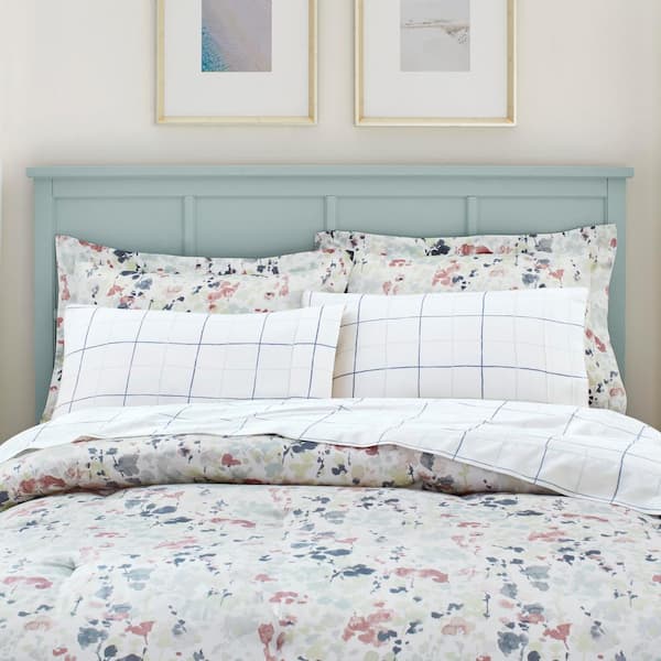 Home Decorators Collection Waterdale Reversible 3 Piece Multi Color Printed Fl Cotton Sateen Full Queen Comforter Set Fq Flw 300 Prnt - Home Decorators Collection Bedding Sets