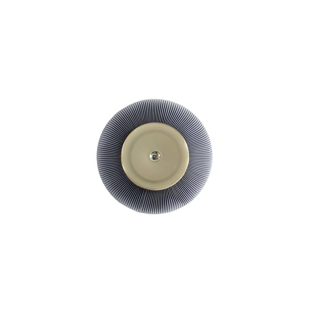 Anderson Round Grey Leatherette End Tables with Gold Base, Set of 2