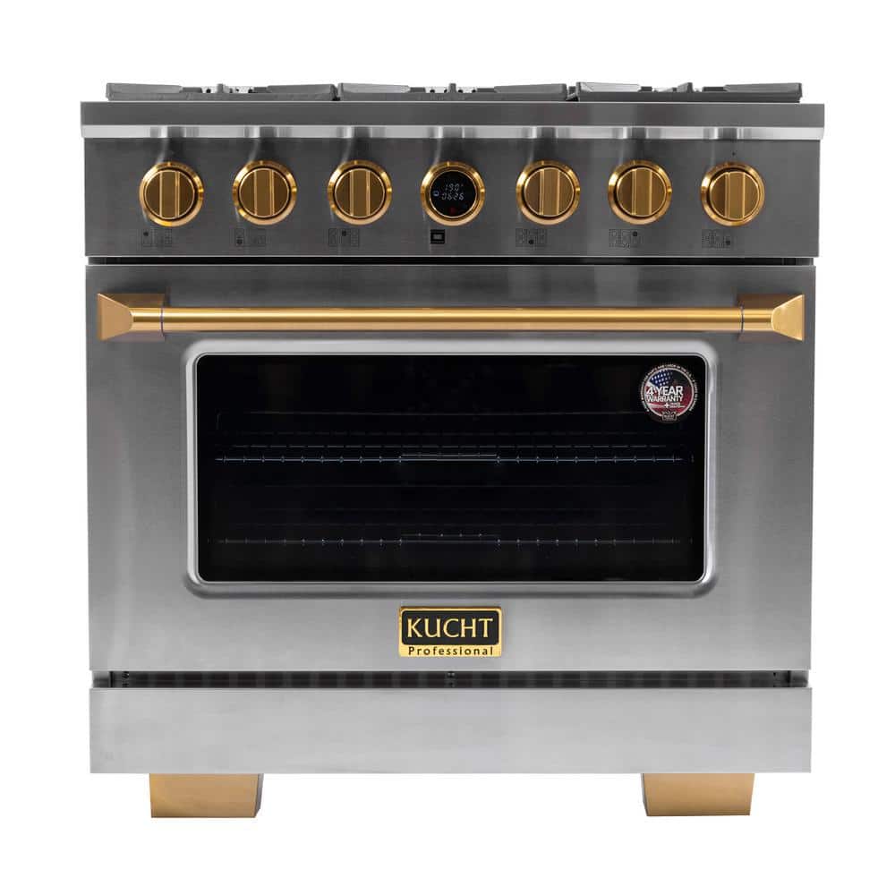 Kucht 36 in. 5.2 cu.ft. 6Burners Dual Fuel Range Natural Gas in
