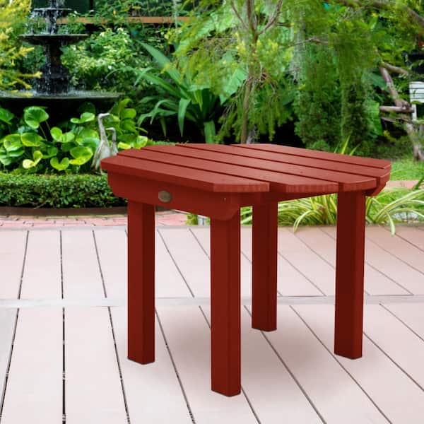 Highwood Classic Westport Rustic Red Recycled Plastic Outdoor Side Table