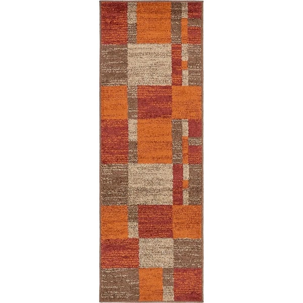 Unique Loom Patchwork Autumn Rug Multi 2' 0 x 6' 1 Runner