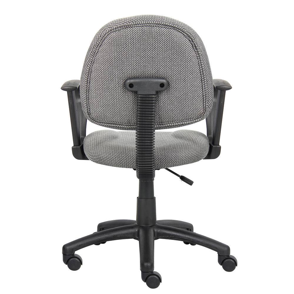 ErgoFlex Gray Fabric Task Chair with Swivel & Adjustable Height