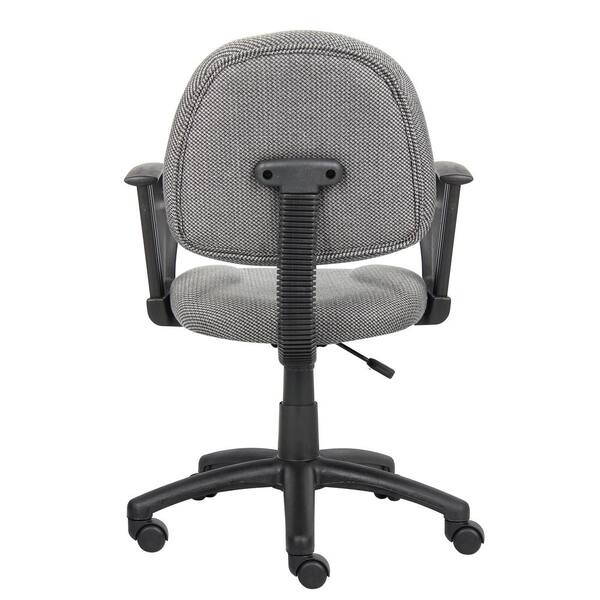 BOSS Office Products HomePro Loop Arm Task Chair Grey Tweed Fabric