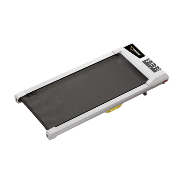 2.5HP Portable Walking Jogging Machine Under Desk Treadmill with Incline, App Remote Control, LED Display, White Gray