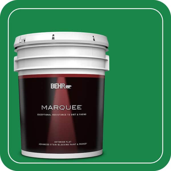 BEHR MARQUEE 5 gal. #460B-6 Chlorophyll Flat Exterior Paint & Primer