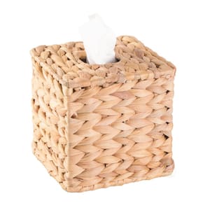 Water Hyacinth Wicker Square Tissue Box Cover