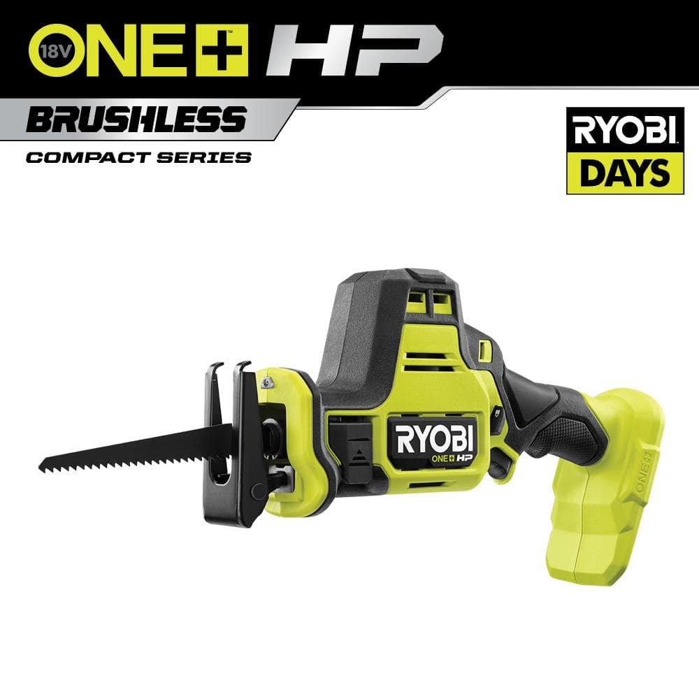 RYOBI ONE+ HP 18V Brushless Cordless Compact Reciprocating Saw (Tool Only) - The Home