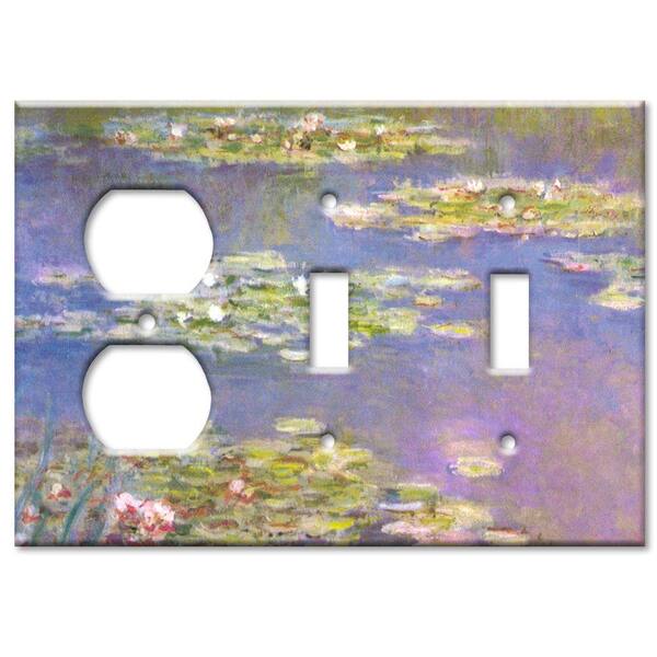 Art Plates Blue 3-Gang 2-Toggle/1-Duplex Wall Plate