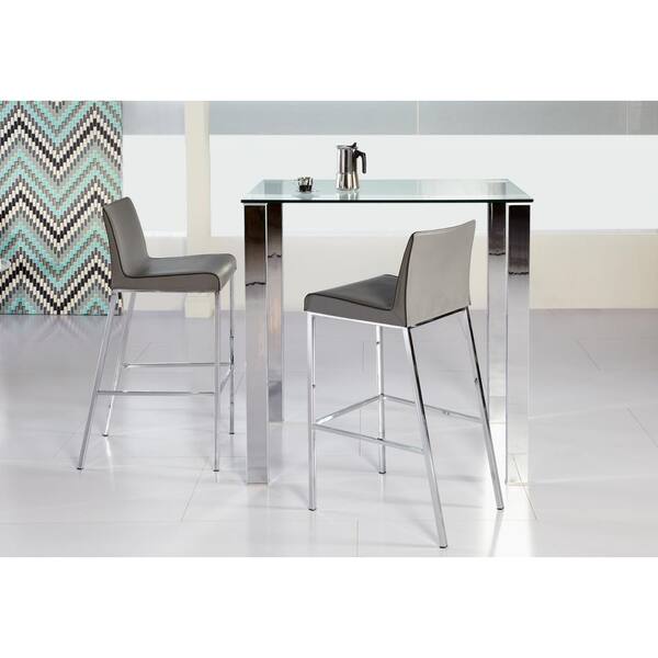 Unbranded Beth Polished Stainless Steel Bar Table