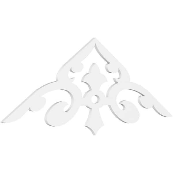 Ekena Millwork 1 in. x 72 in. x 24 in. (8/12) Pitch Whitman Gable Pediment Architectural Grade PVC Moulding