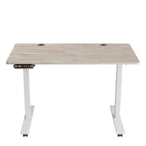 48 in. Rectangular White Steel 0-Drawer Computer Desks