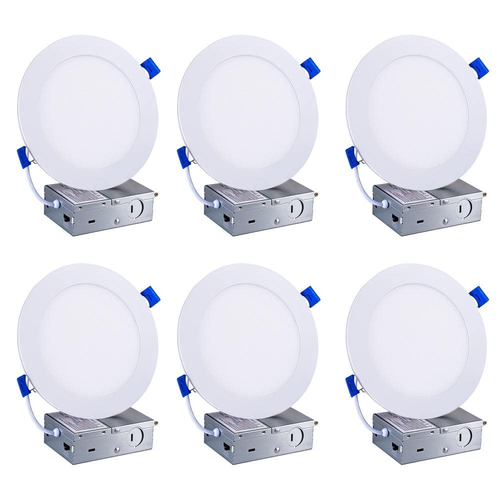 6.7 Inch LED Recessed Ceiling Light with Night Light, 5 CCT Adjustable, 12W 1200LM Dimmable LED Downlight(6-Pack) price history on PriceWatchPro