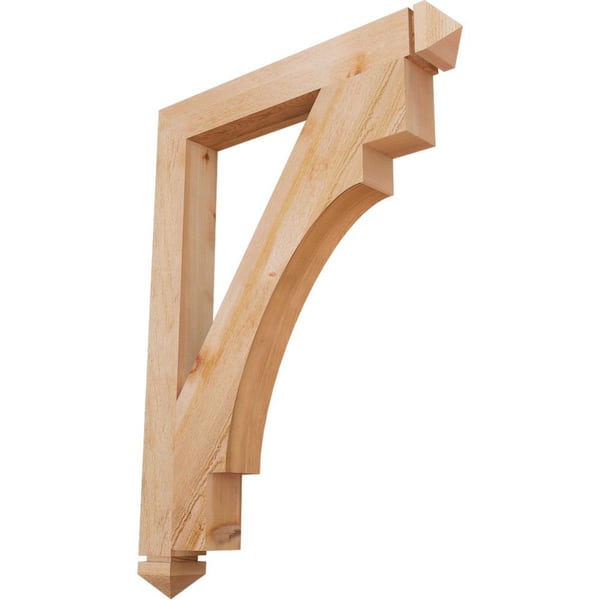 Ekena Millwork 4 in. x 44 in. x 32 in. Western Red Cedar Merced Arts and Crafts Rough Sawn