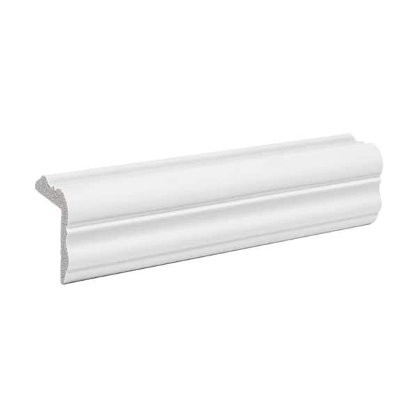 American Pro Decor 1-1/2 in. x 1-1/2 in. x 6 in. Long Recycled Polystyrene Plain Corner Angle Panel Moulding Sample