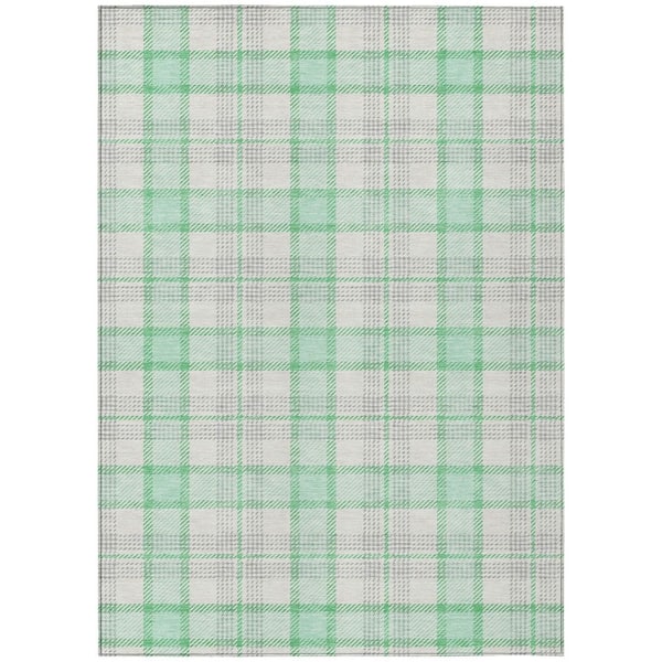 Chantille Machine Washable Indoor/Outdoor Abstract ACN1052 Seafoam 3 ft. x 5 ft. Area Rug