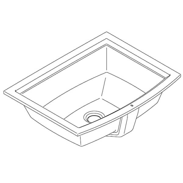 KOHLER Archer 20 in. Vitreous China Undermount Bathroom Sink in Biscuit with Overflow Drain