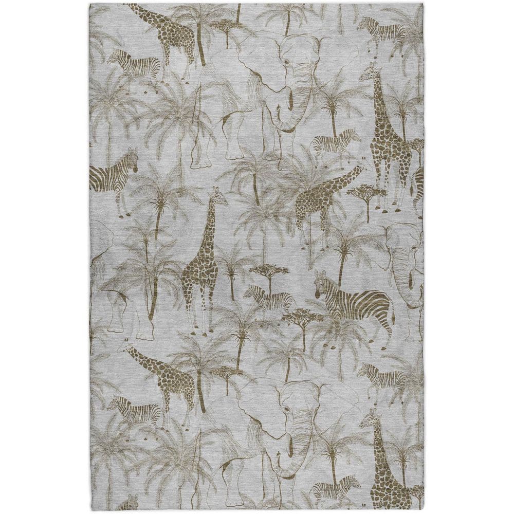 Dream Shag Premium Machine Washable Abstract ADS202 Fog 5 ft. x 7 ft. 6 in. Area Rug price history on PriceWatchPro